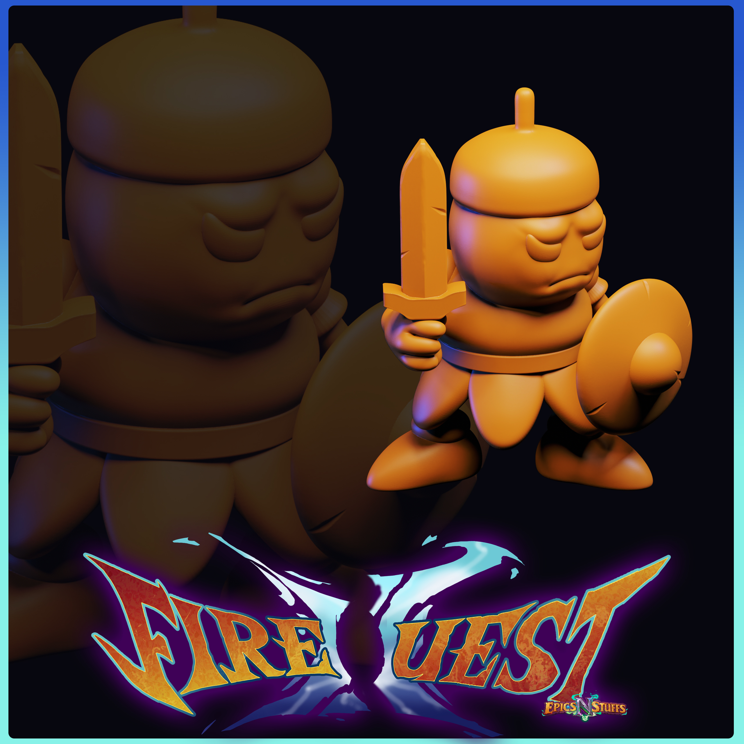Nut Troop, Fire Quest II Miniature/Statue - Pre-Supported